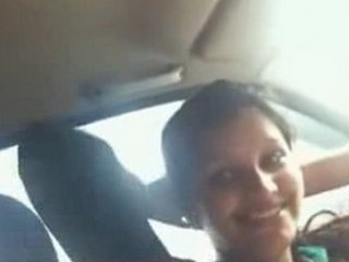 Indian girlfriend and her boss have a steamy encounter in a car