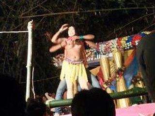 Indian bares all in erotic dance routine featuring breast play