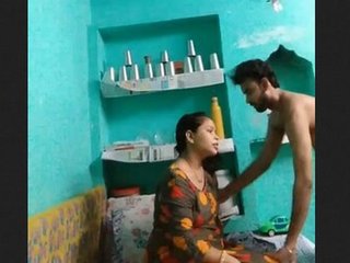 A South Asian woman receives a creampie and performs oral sex