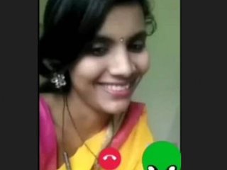 Indian beauty indulges in solo pleasure during video call