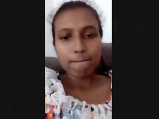 Aroused girl with slender figure displays and stimulates her genitals