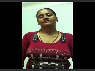 Indian wife proudly displays her enormous breasts on camera