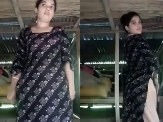 Stunning Bengali wife from rural area displays herself