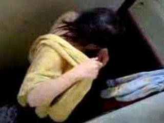 Indian aunty's private bath time recorded