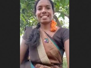 Indian housewife from village displays intimate parts