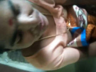 Desi housewife gives a sensual blowjob while chatting