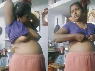 Desi auntie's sensual wardrobe change