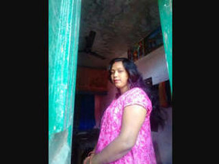 Attractive wife displays her physique