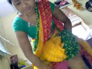 Country wife enthusiastically riding