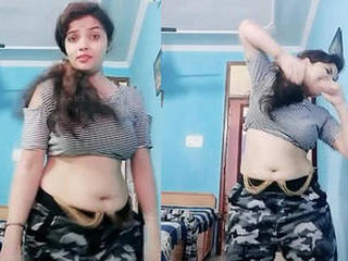 Anuradha flaunts her curvy belly button in seductive video