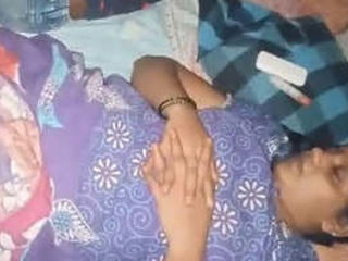 Indian wife caught naked while sleeping