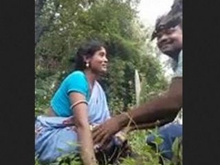 Indian couple engages in outdoor sex