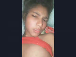 Adorable girl with large breasts gets pressed and has sex