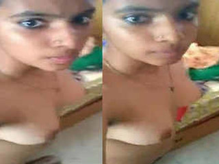 Adorable South Asian beauty strips down