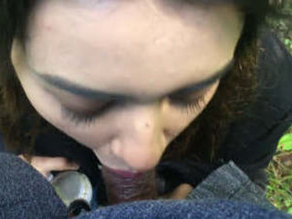 Indian girlfriend performs oral sex in public view