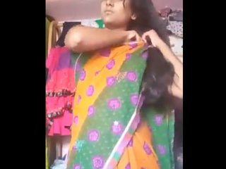 Indian girl in an alluring saree