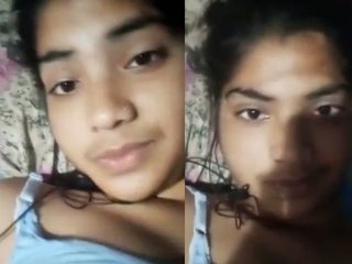 Aroused Indian teen girlfriend reveals her intimate parts