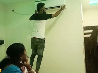 Indian wife gets cheated on by her husband and has sex with an AC technician