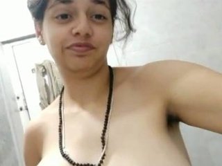 Indian bhabi strips naked in the bathtub