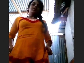 Young village girl gets naughty on camera