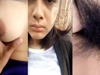 Hairy pussy college girl gets pussy fucked in outdoor sex video