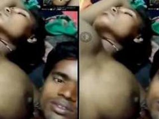 Amateur Indian porn video features young couple's steamy encounter with perverted guy