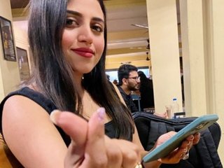 Misha's live TV proposal with cute boobs on display