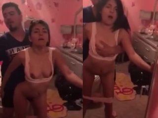 Couple gets caught having rough sex in standing position