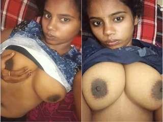 Exclusive video of Tamil girl showing off her boobs and pussy