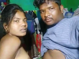 Indian village couple has passionate sex in their hut