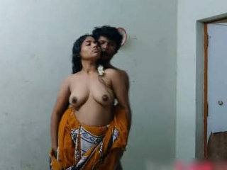 Telugu couple gets down and dirty in standing position
