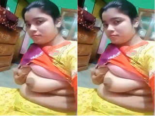 Exclusive video of Boudi's big tits and pussy in Bangla