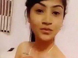 Nude Indian girl gets kinky with a fun filter
