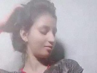 Indian college girl strips naked and takes selfies