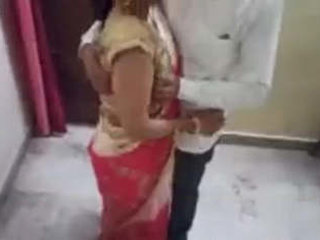 Mms leaked video of teacher in saree getting fucked by boyfriend