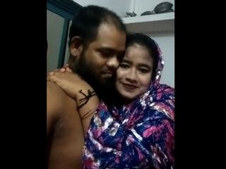 Desi village couple shares a kiss in low light video