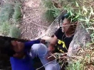 Young Indian couple caught having sex outdoors and flees