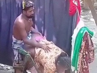 Local sex video of Indian couple's outdoor doggy style sex