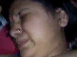 Desi MILF's XXX video on a pillow with her aunt