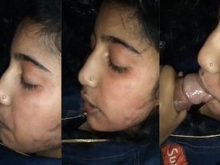 Desi girl gives a blowjob and rides her boyfriend's cock in a hot sex video