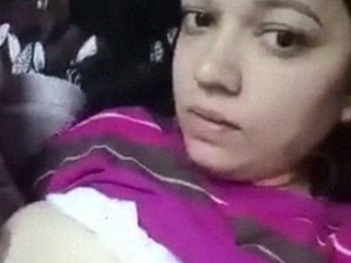 Nude Indian girl flaunts her big boobs in solo video