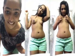 Sri Lankan girl's seductive striptease for her boyfriend