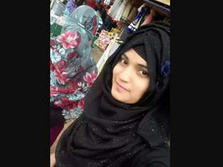 Cute blonde girl from desi background flaunts on video call