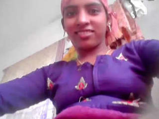 Horny Indian blonde girl masturbates in front of camera