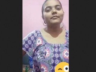 Indian girl flaunts her big boobs in VC