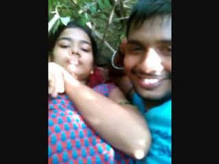 Two Indian lovers engage in sexual activity
