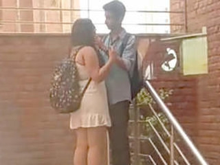 Couple from Delhi University enjoys intimate time outdoors