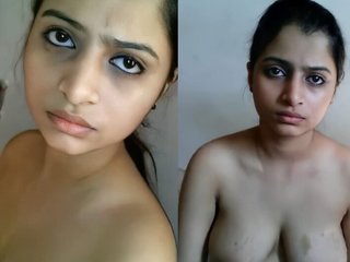 Cute Indian girl strips naked for camera in adorable video