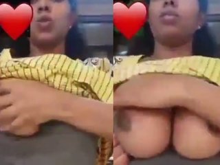 Showcase of busty mallu's assets in a videocall