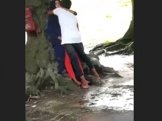 Hijabi babe indulges in outdoor masturbation with her partner